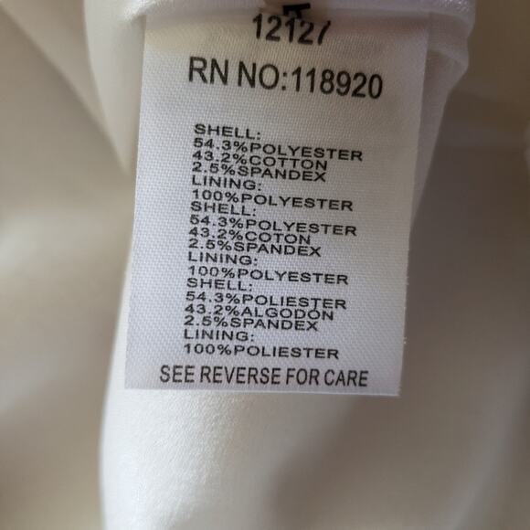 FRNCH White Metallic Silver Sleeveless Textured Knee Length Straight Dress S - Picture 10 of 11